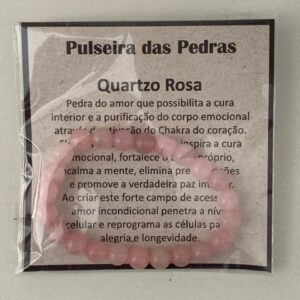 pulseira quartzo rosa