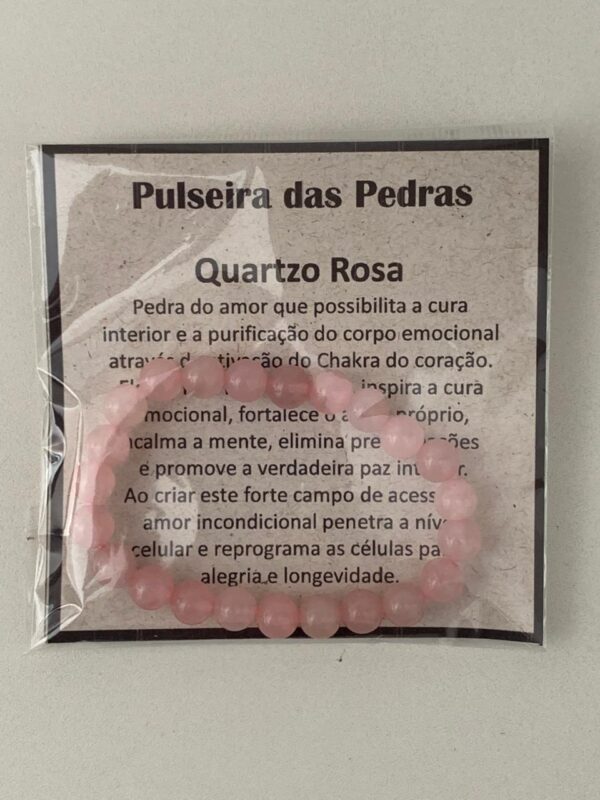 pulseira quartzo rosa